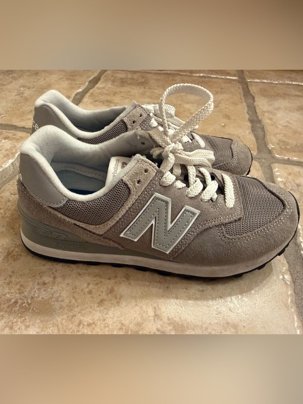 New Balance Gray and White Women's Athletic Shoes
